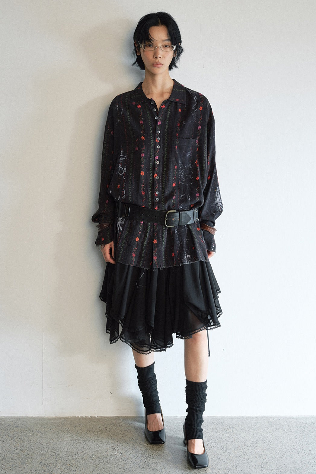 Viscose languid cut lounge vibes print shirt | 2 color
