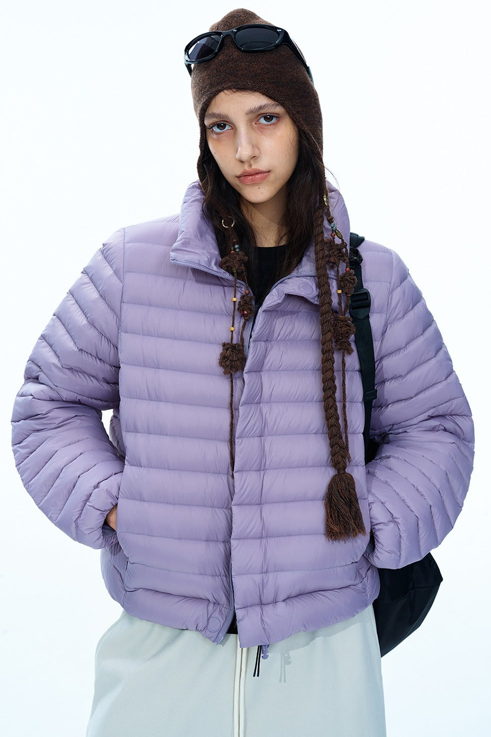 Stand collar quilted down jacket | 5 color