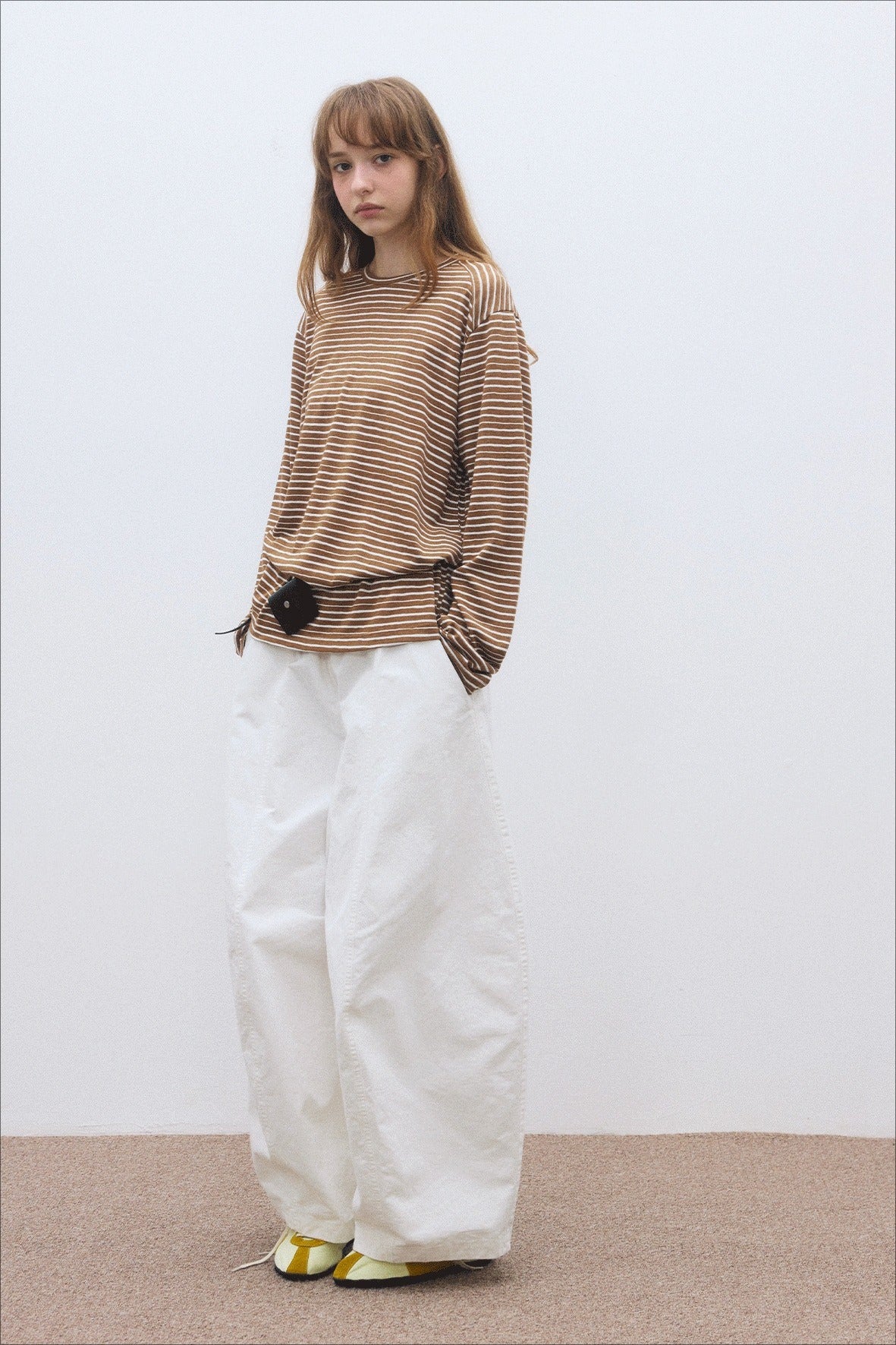 100% cotton lantern shape relaxed-fit pants | 4 color