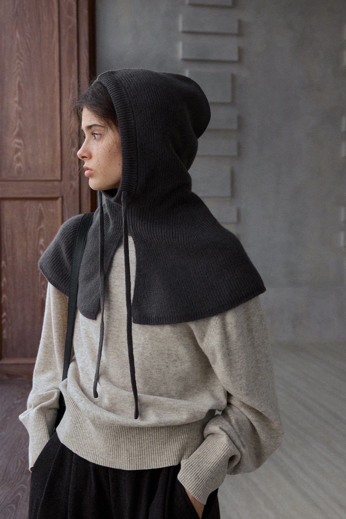 Gorro de punto estilo capa 100 % lana | 7 colores