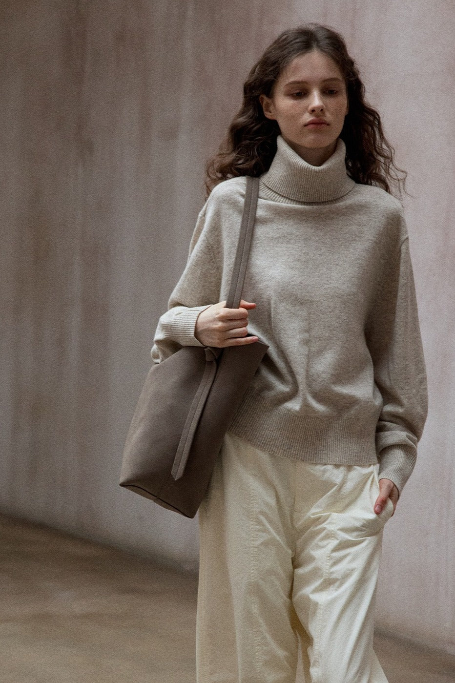 100% wool high neck soft sweater | 3 color