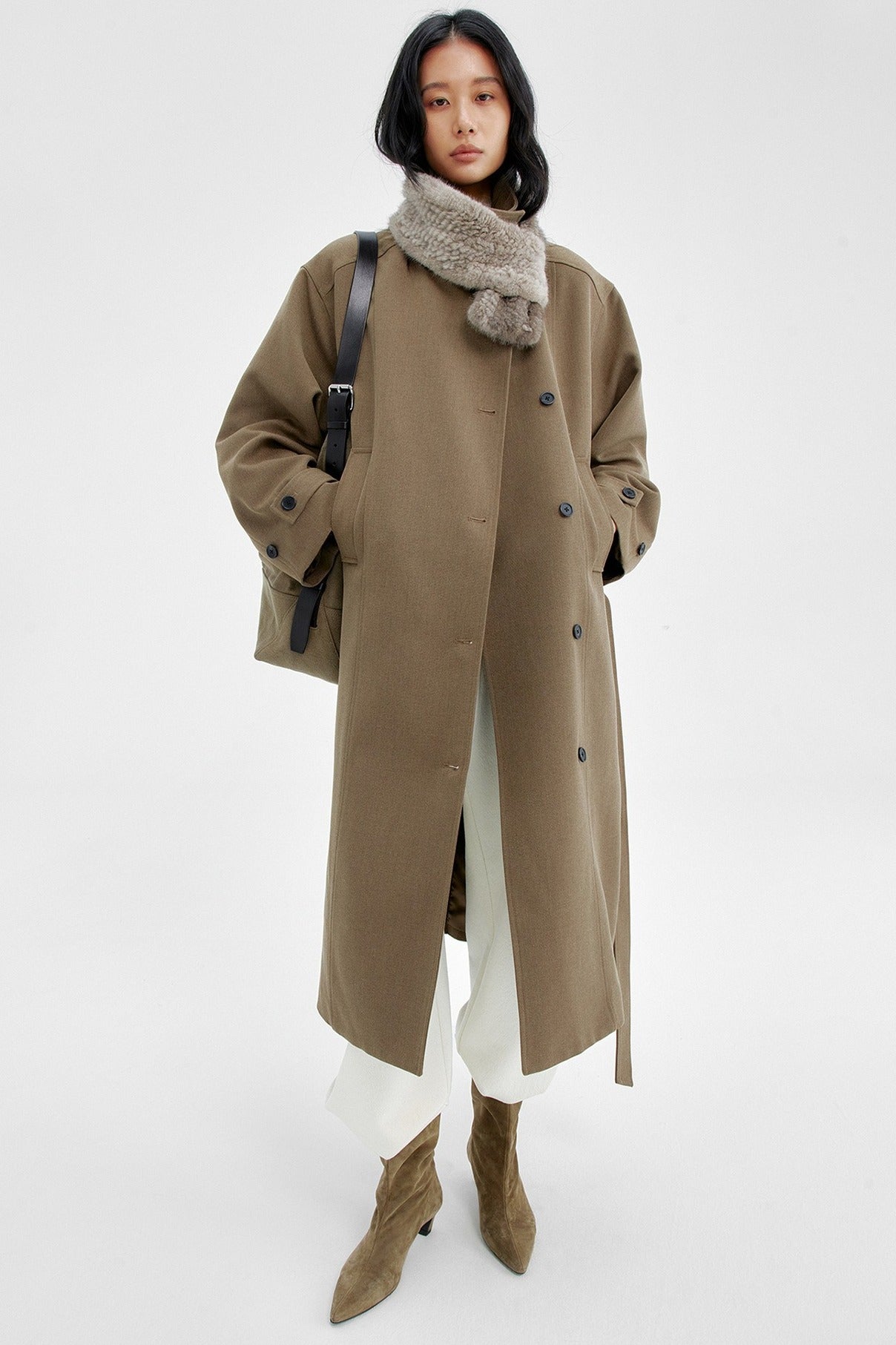 Mink fur warm mini scarf | 2 color