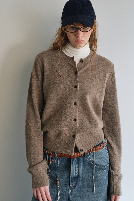 100% wool classic fit knit cardigan | 4 color