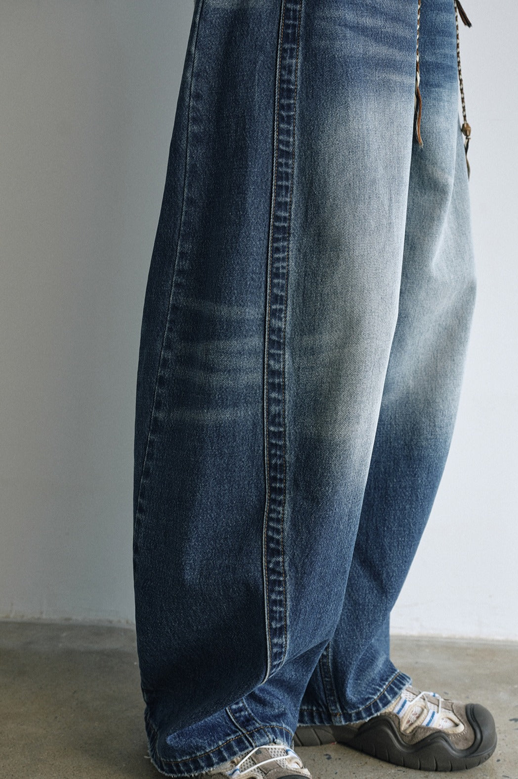 100% cotton vintage wash banana cut jeans | 3 color