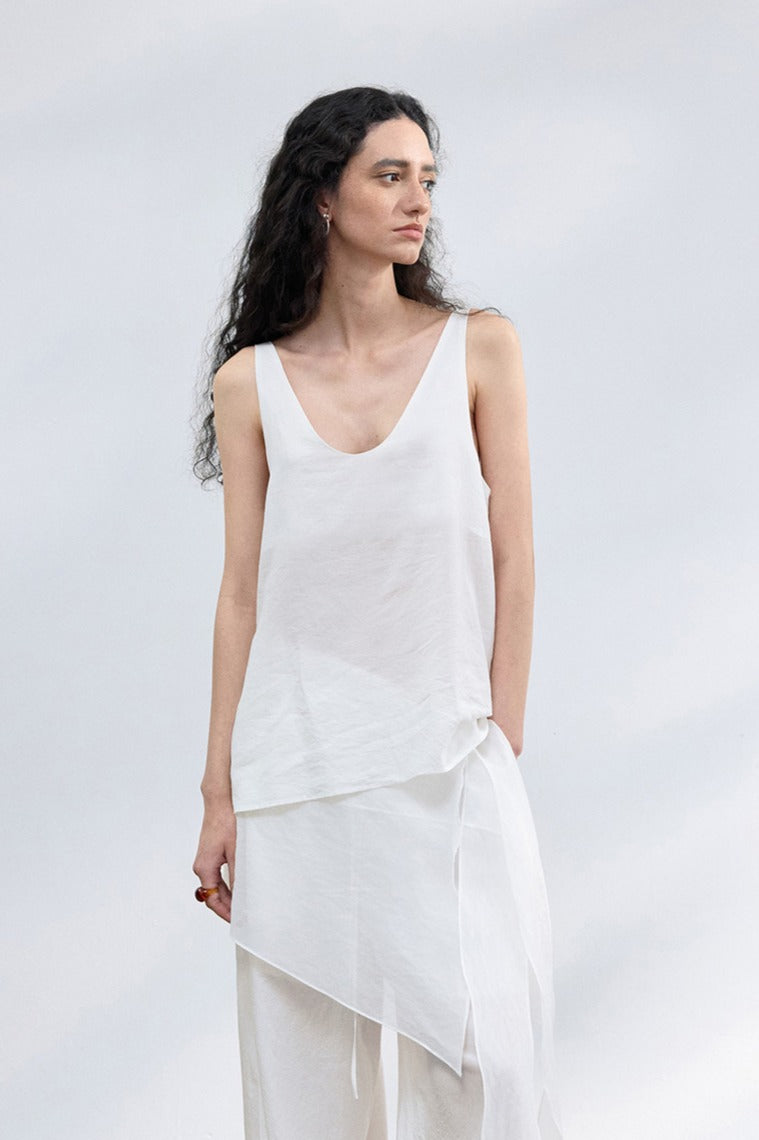 Lyocell soft simple tank top | 4 color
