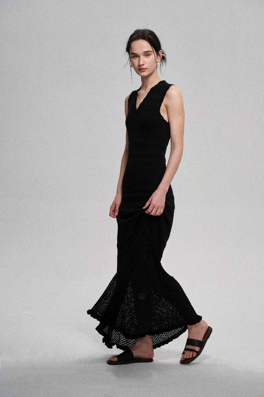 Robe drapée en maille 100 % lyocell, style plage | 2 couleurs