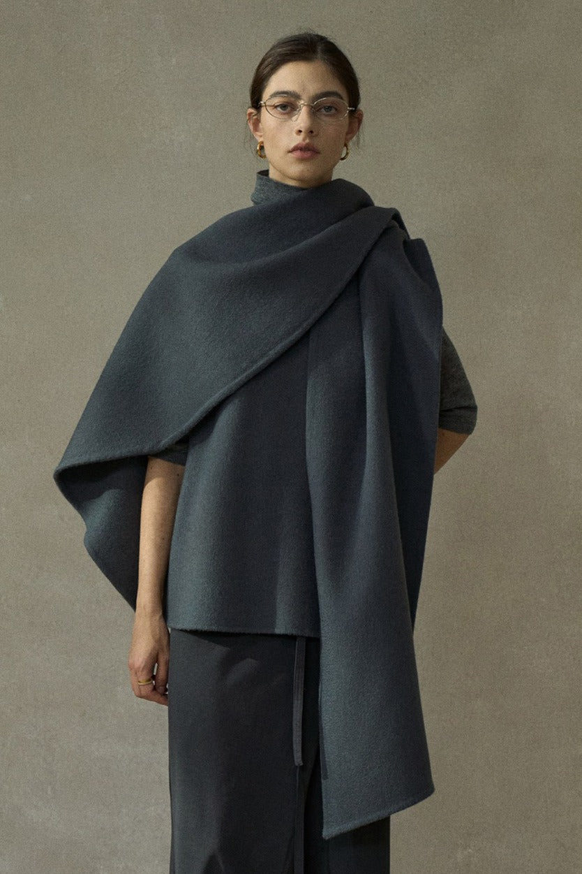 100% wool oversized soft and flush shawl | 4 color