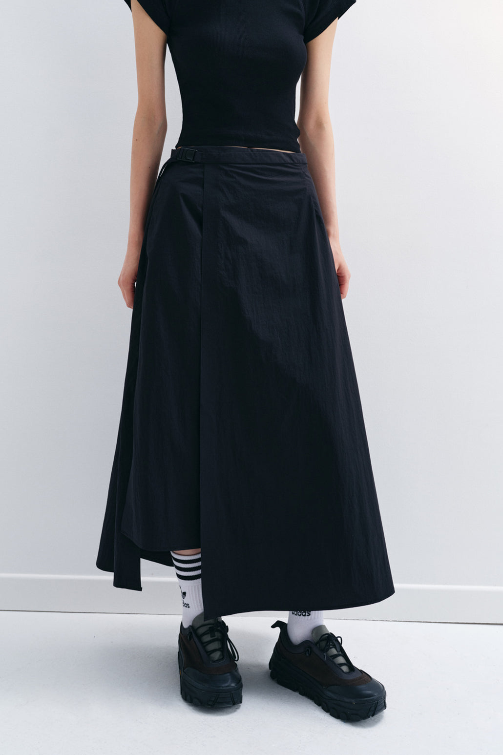 Irregular overlapping outdoor style  A-line skirt