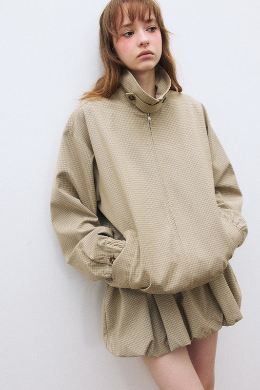 Casual & versatile gathered hem jacket | 2 color