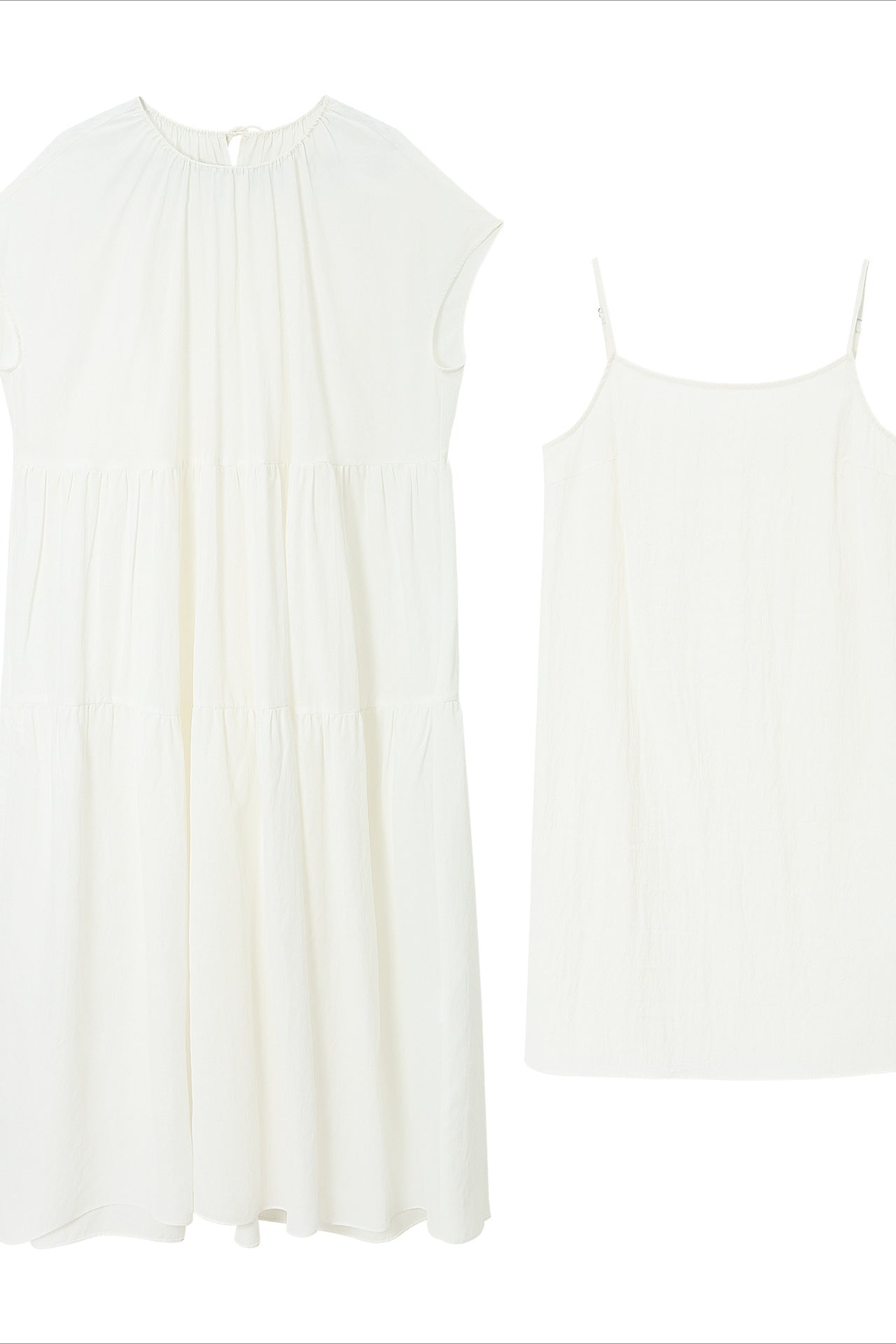 Robe longue deux pièces fluide et légère | 3 couleurs