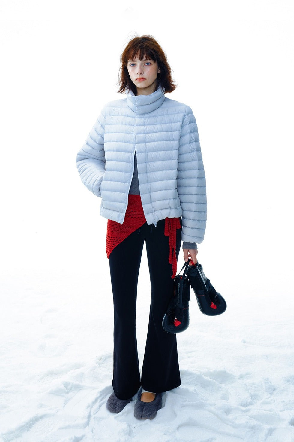 Stand collar quilted down jacket | 5 color