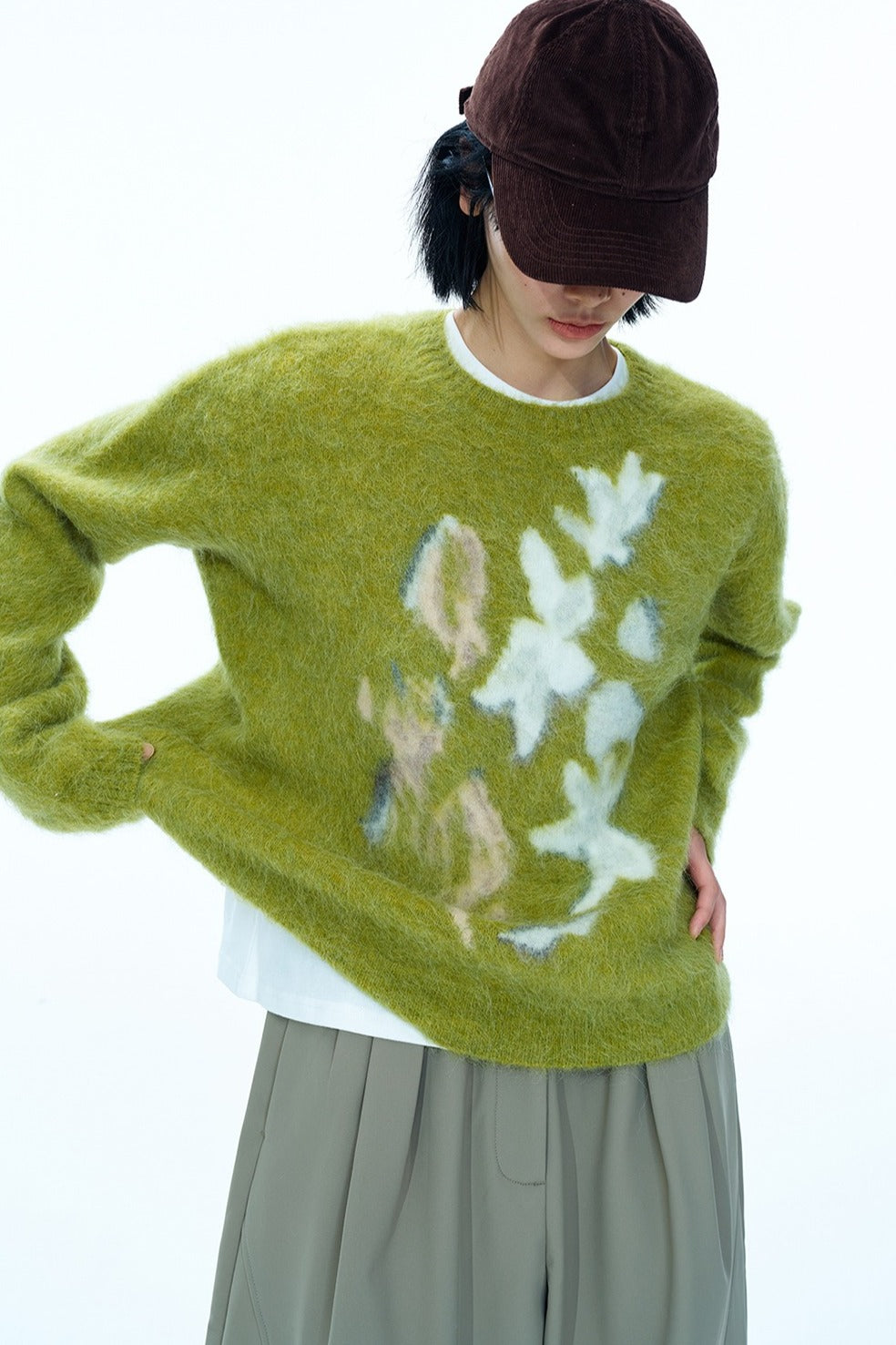 Alpaca blend soft and cozy jacquard sweater | 4 color