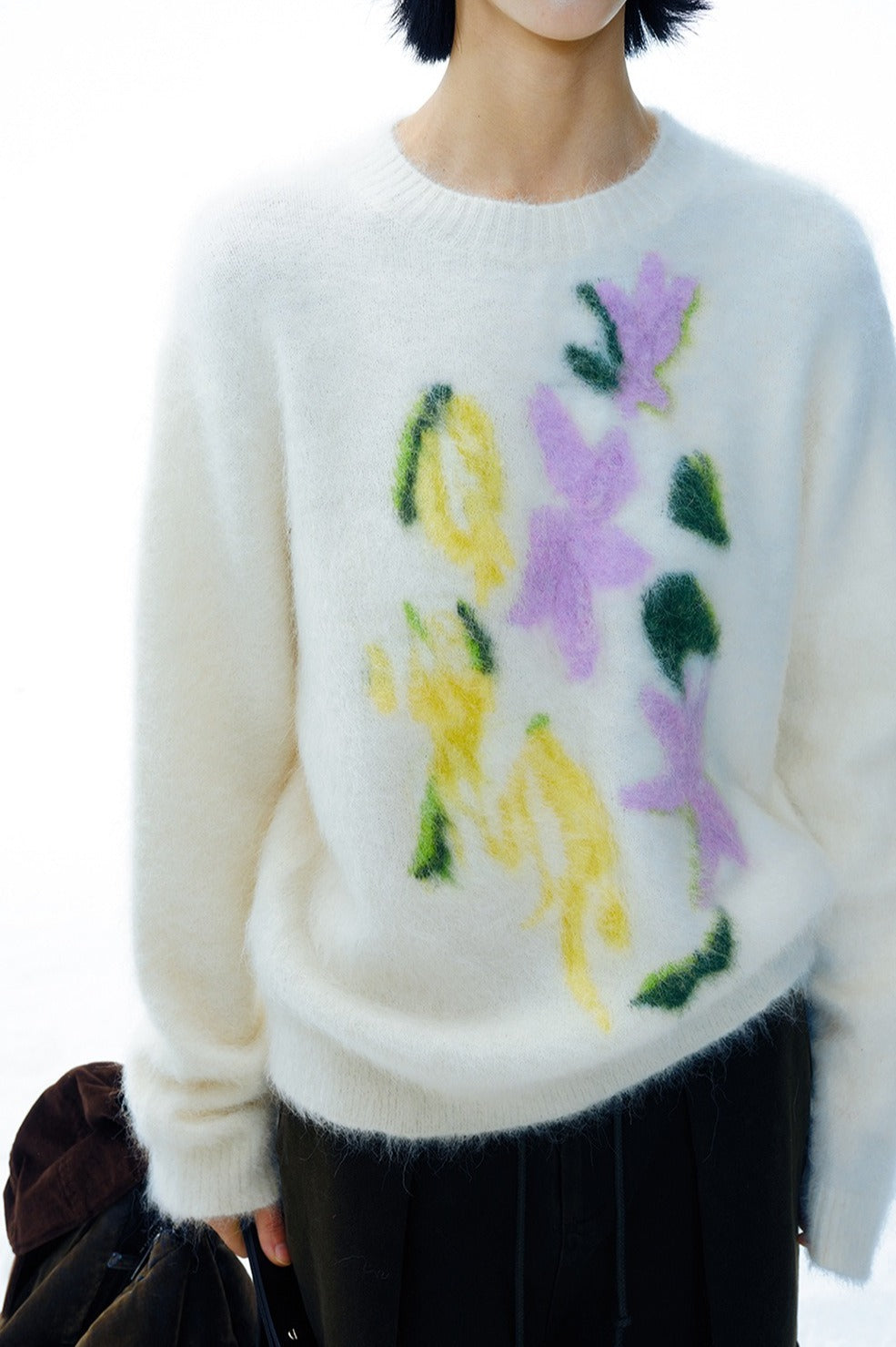 Alpaca blend soft and cozy jacquard sweater | 4 color