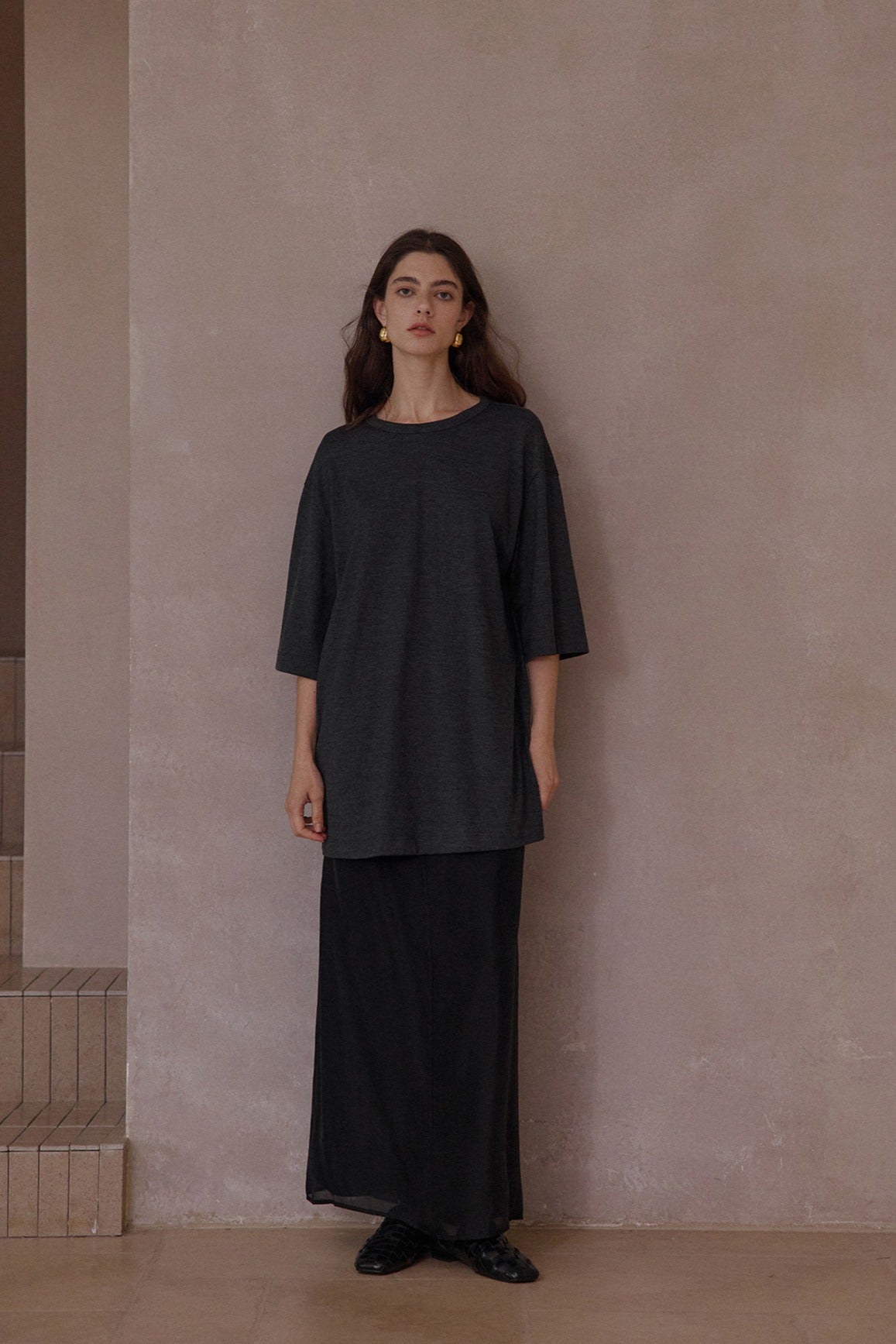 Viscose blend gentle skirt | 4 color