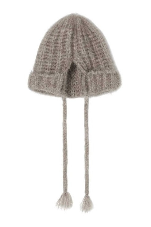 Cashmere-alpaca blend soft long hair hat