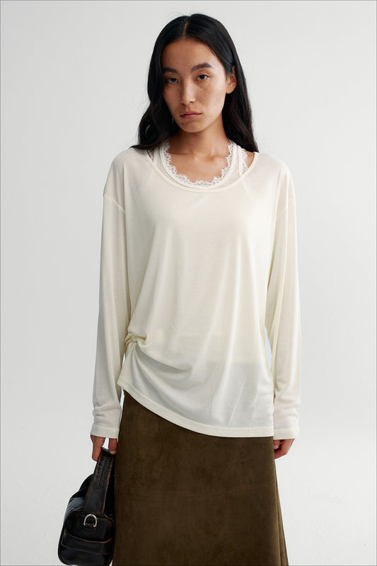 High elastic modal blend relaxed fit sling and t-shirt set | 3 color