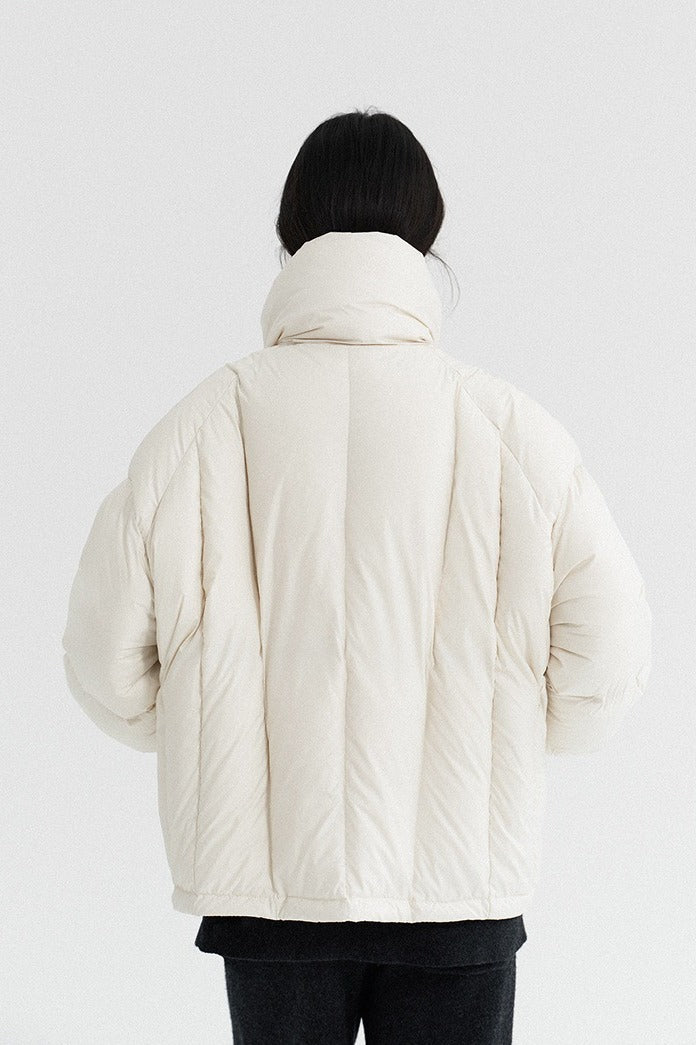 Modern stand collar cropped down jacket | 3 color