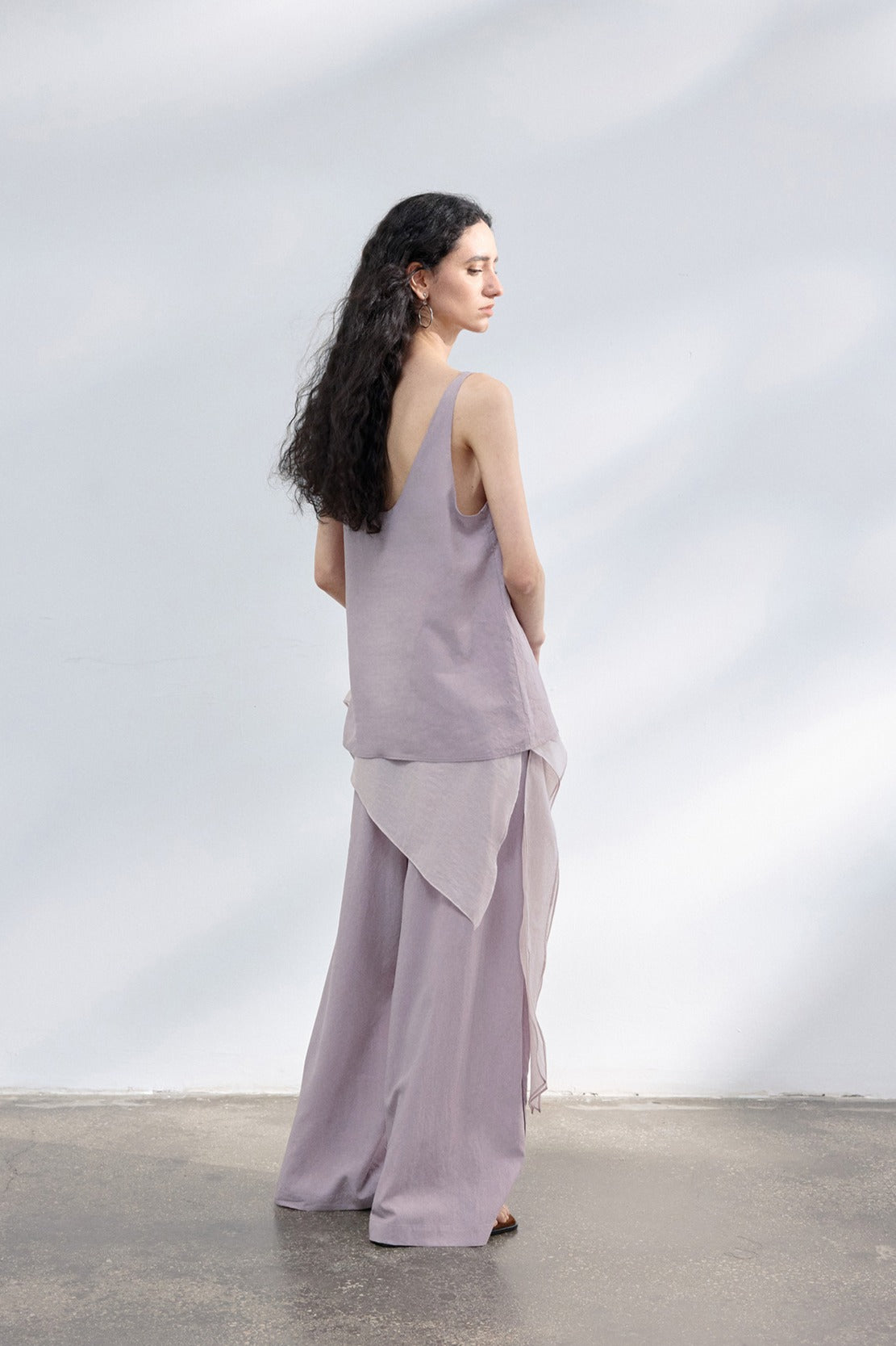 Lyocell elastic waist soft wide-leg pants | 4 color