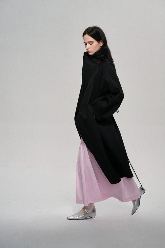 Trench-coat à silhouette structurée 100% coton | 2 couleurs