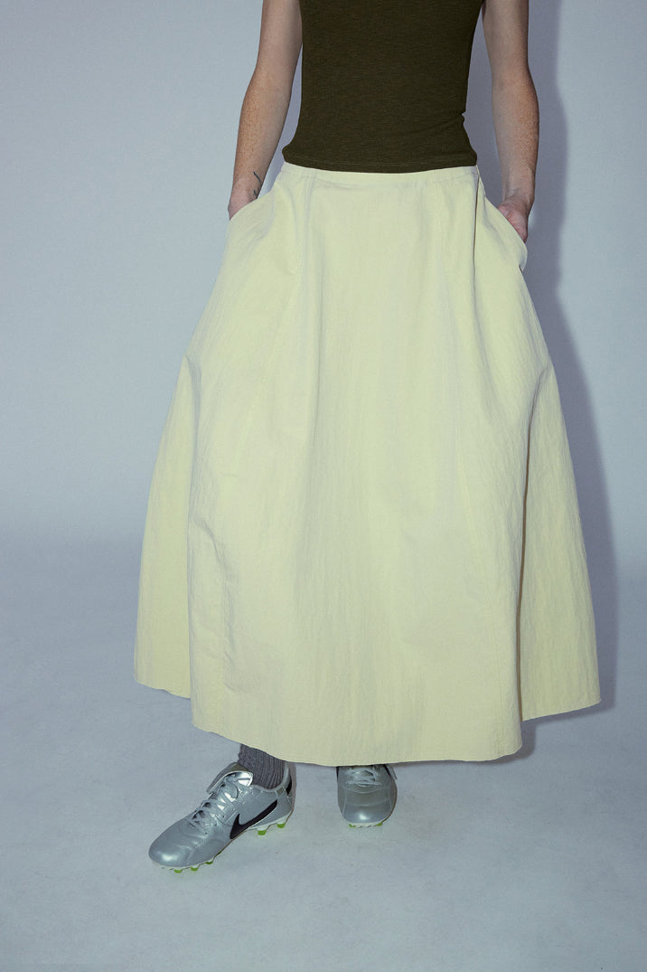 Jupe trapèze en coton mélangé à motif carambole | 3 couleurs