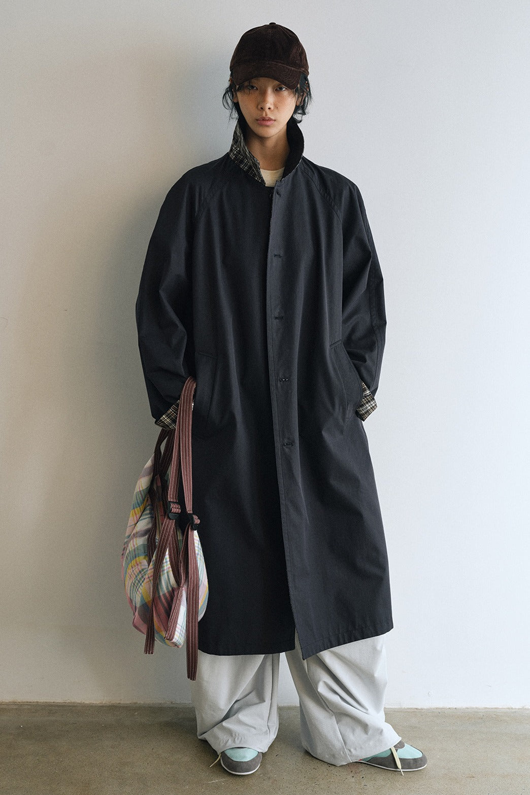 Cotton blend double-sided trench coat | 2 color