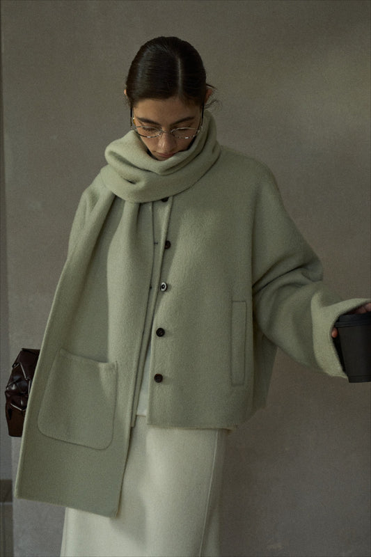 100% wool cozy scarf with pocket | 6 color