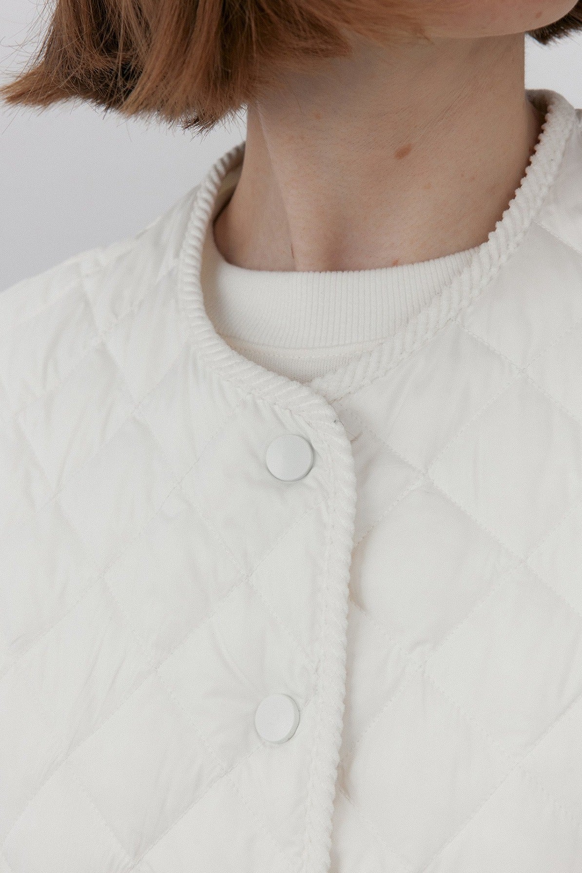 Goose down warm & cozy diamond-quilted vest | 2 color