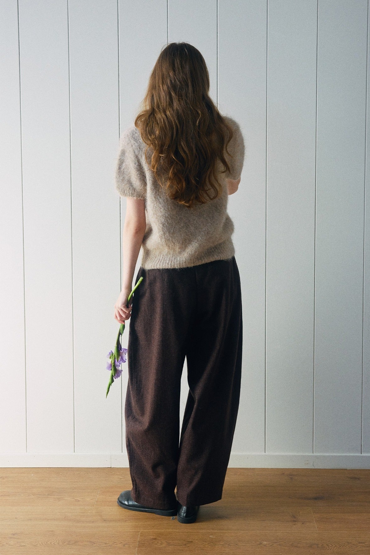 Cotton blend clean-fit silhouetted casual pants | 3 color