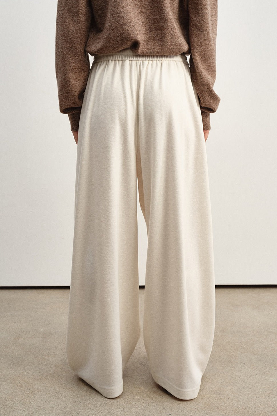 Soft drape elastic drawstring waist casual pants | 4 color