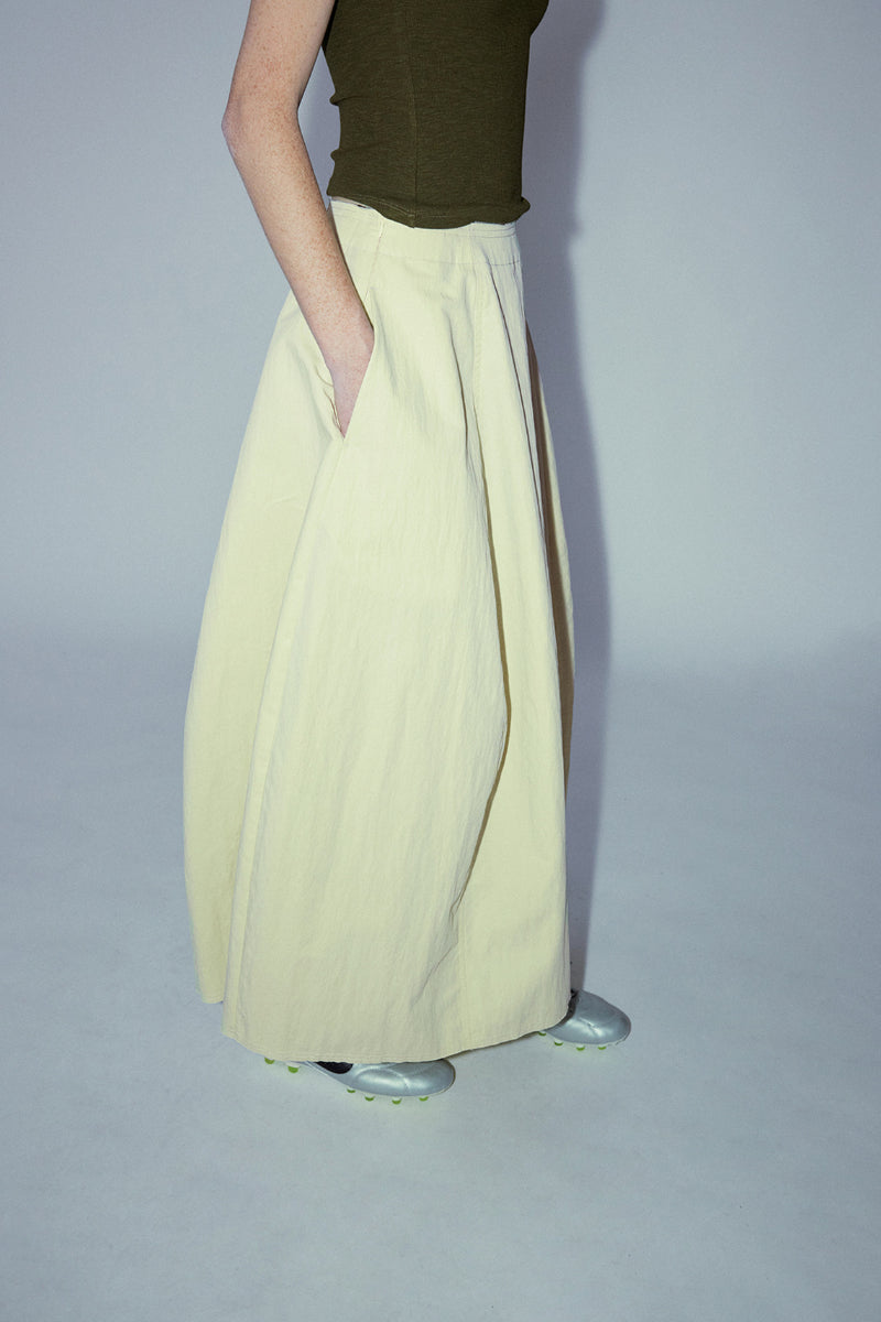 Jupe trapèze en coton mélangé à motif carambole | 3 couleurs