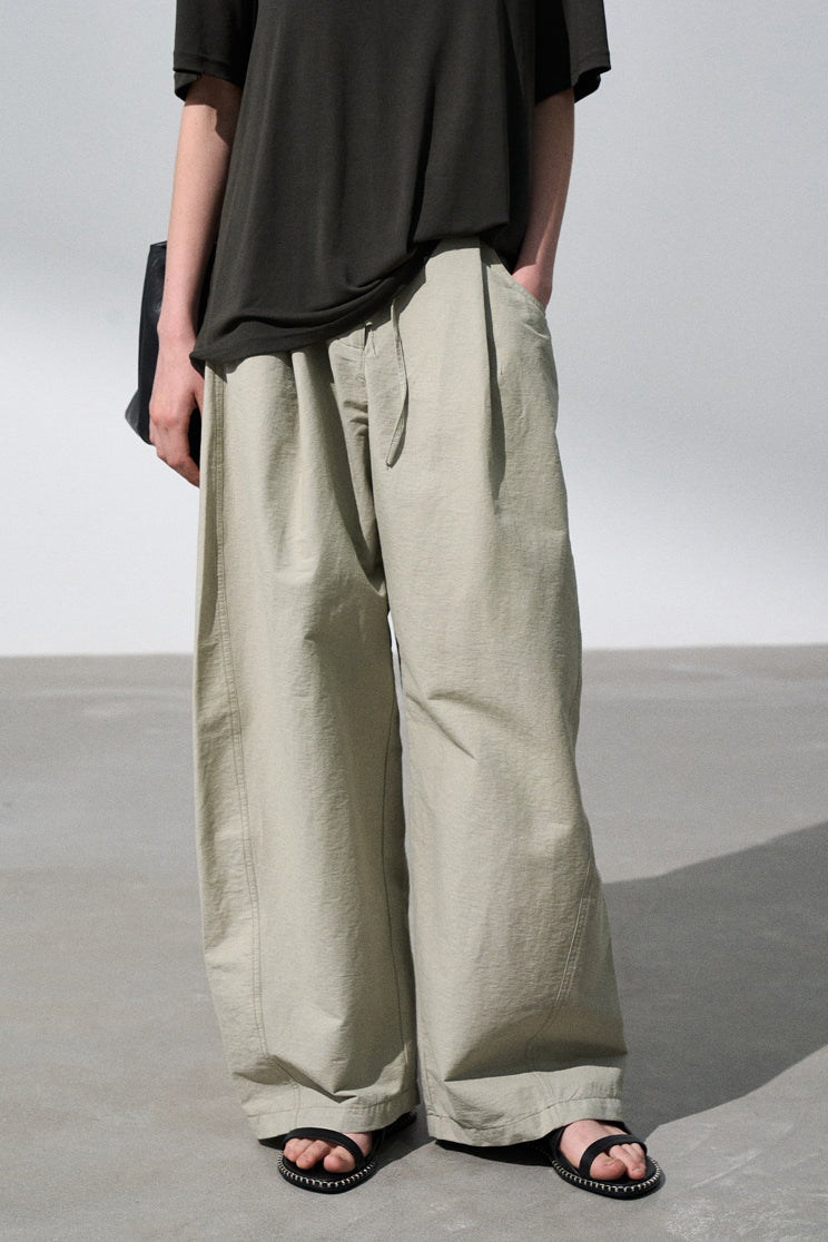 Pantalon coupe large en coton mélangé | 4 couleurs