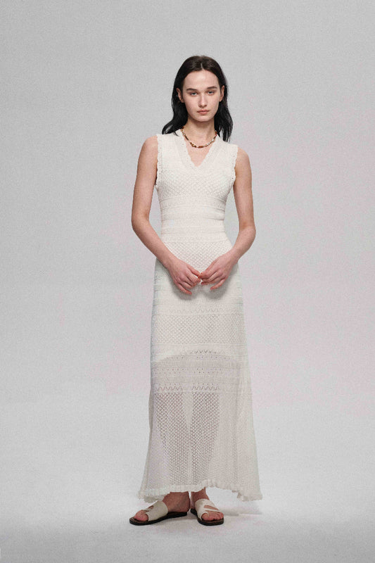 Robe en maille 100 % lyocell, ambiance plage | 2 couleurs