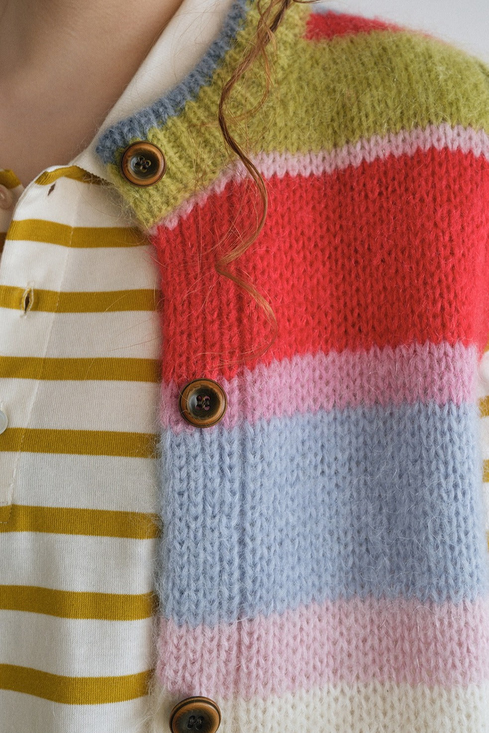 Wool blend soft touch colorful knit vest | 3 color