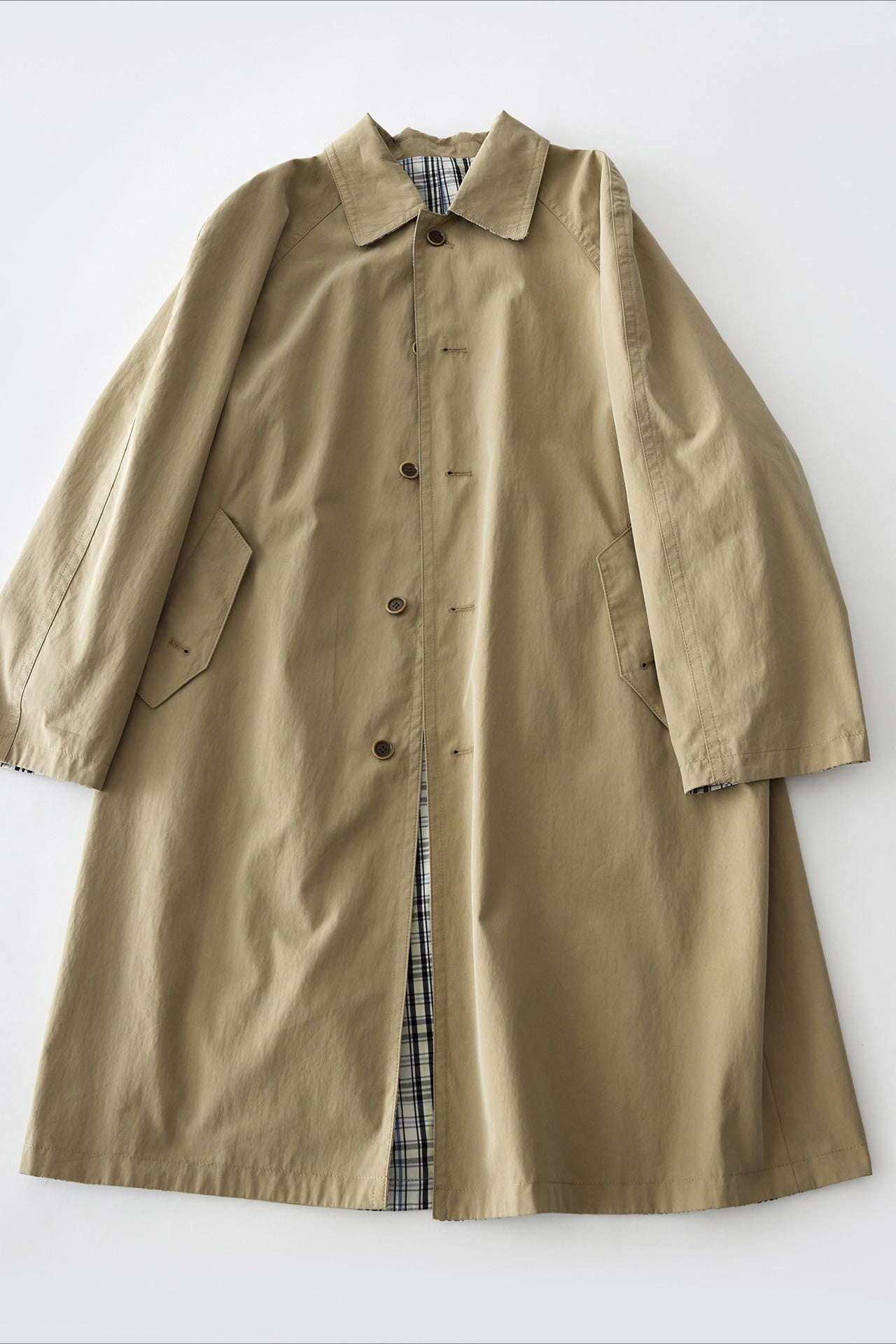 Cotton blend double-sided trench coat | 2 color