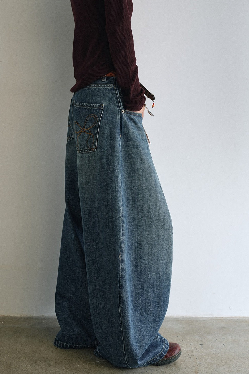 100% cotton guava-shape relaxed fit jeans | 3 color