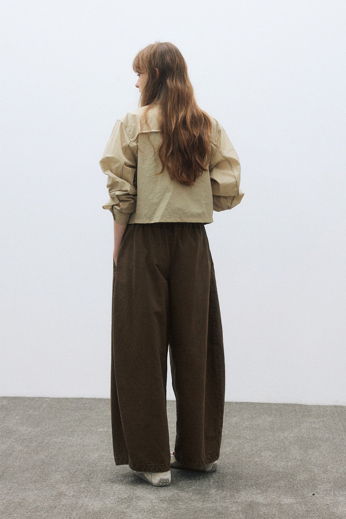 100% cotton lantern shape relaxed-fit pants | 4 color