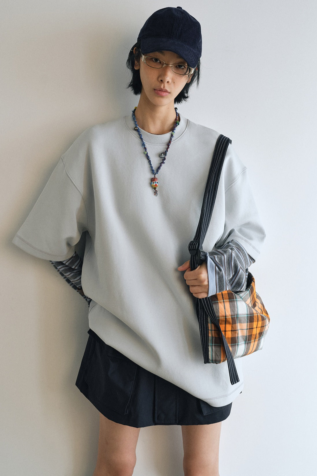 Cotton blend airy fabric loose-fit T-shirt | 5 color