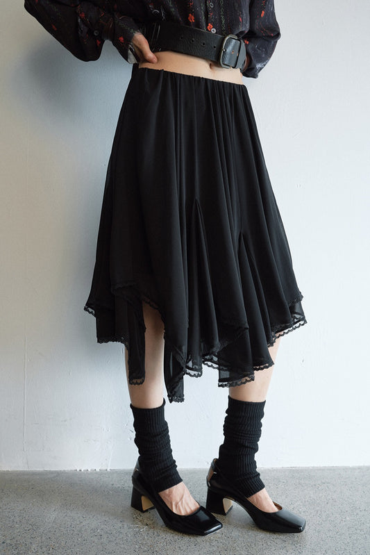 Playful Boho flair lace panel skirt | 4 color