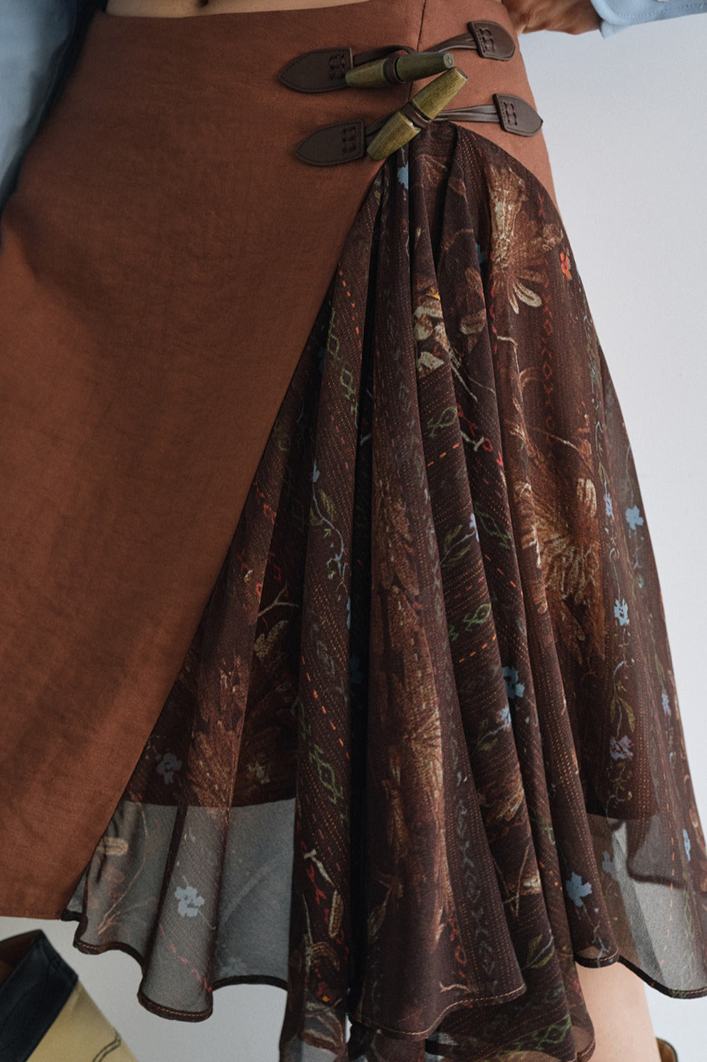 Viscose blend retro style street-ready skirt | 2 color
