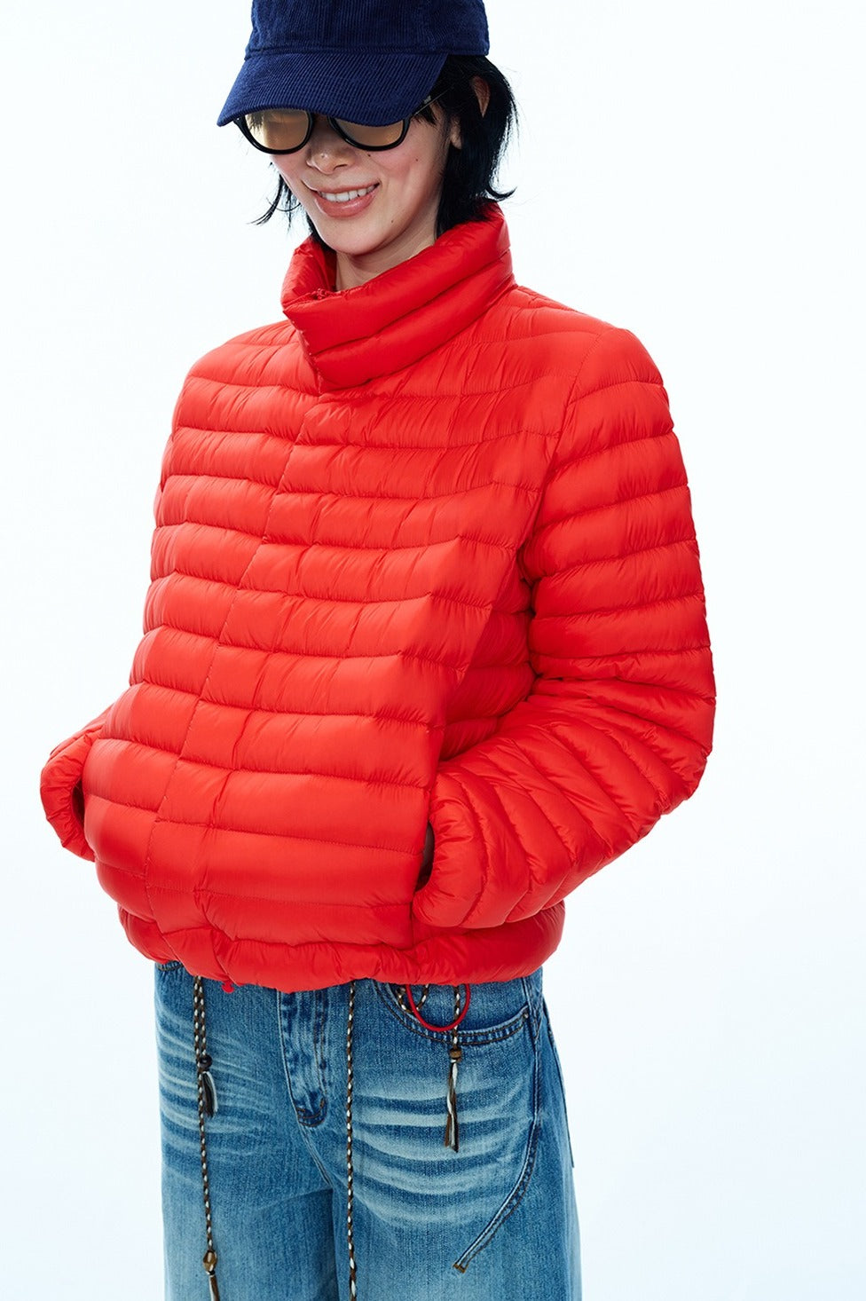 Stand collar quilted down jacket | 5 color