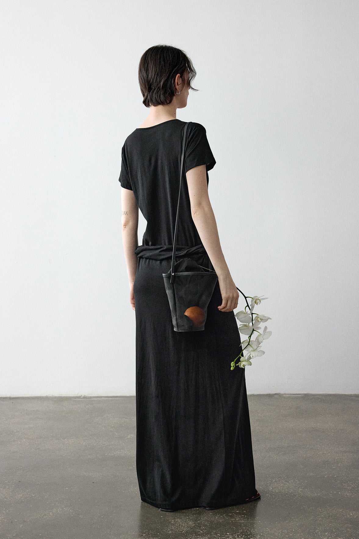 Cotton blend twisted waist A-line skirt | 3 color