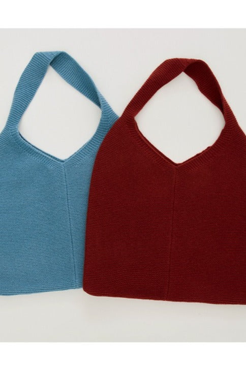 100% wool simple elegant knit bag | 2 color