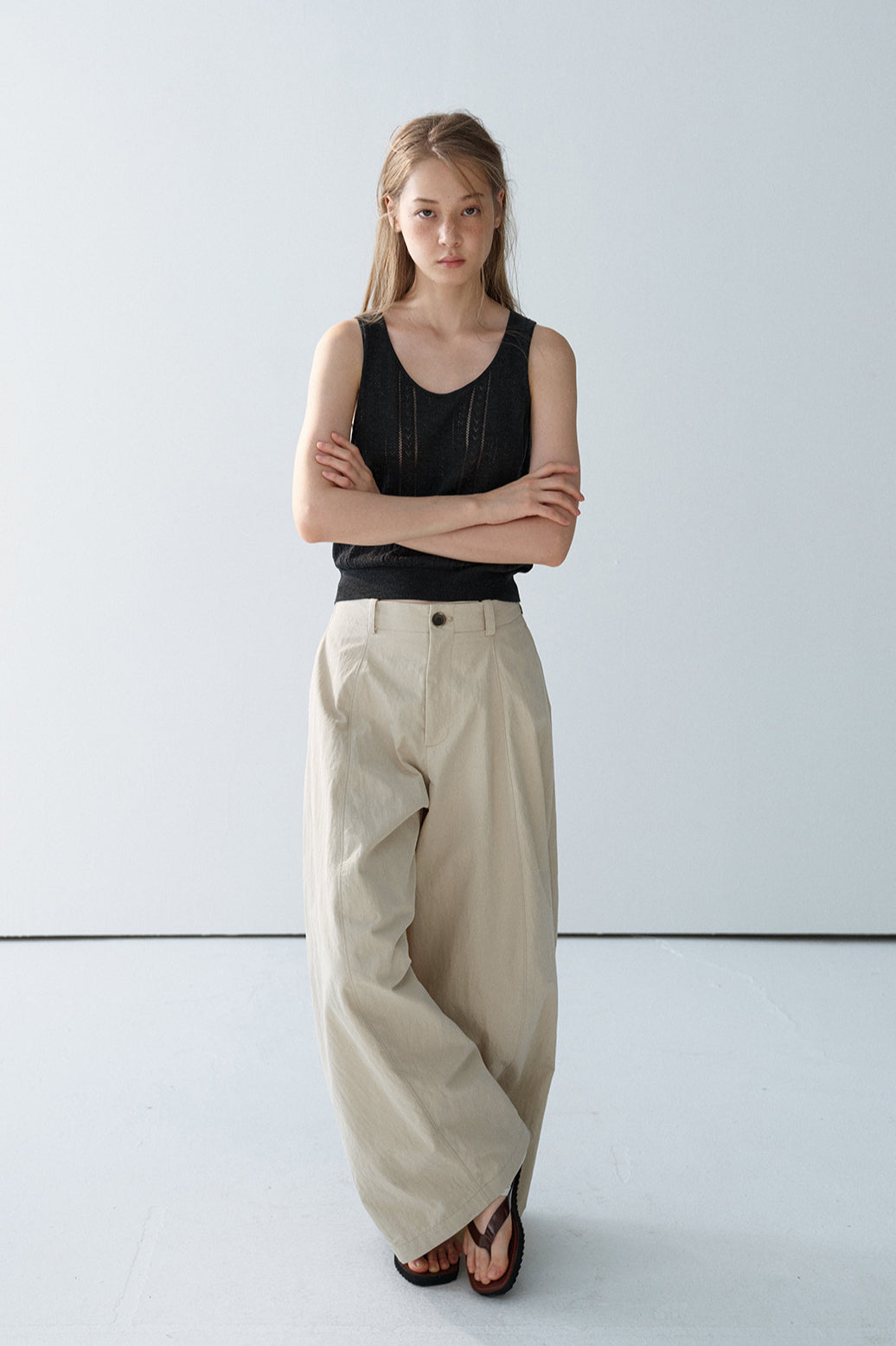 Lyocell blend wool short, perforated cute vest | 5 color