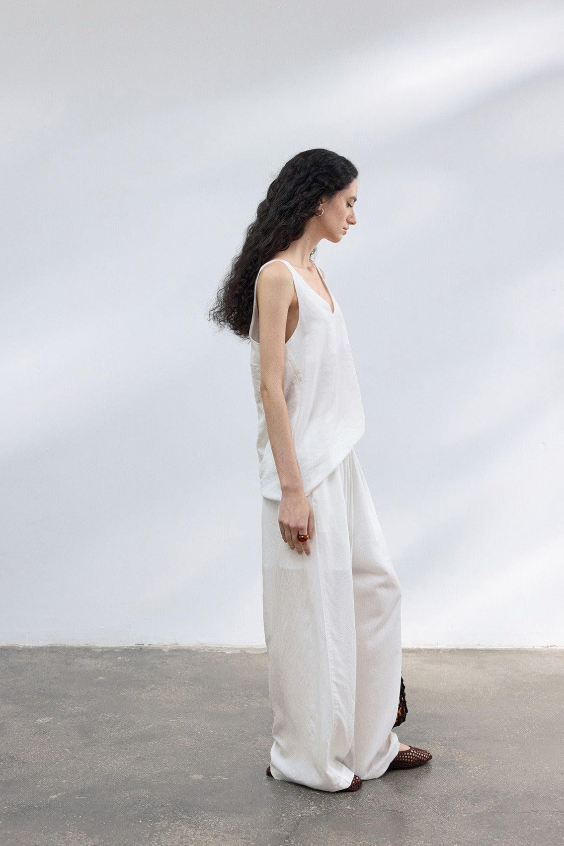 Lyocell elastic waist soft wide-leg pants | 4 color