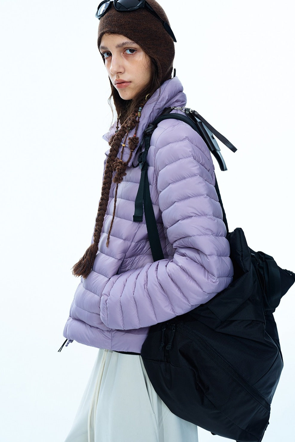 Stand collar quilted down jacket | 5 color