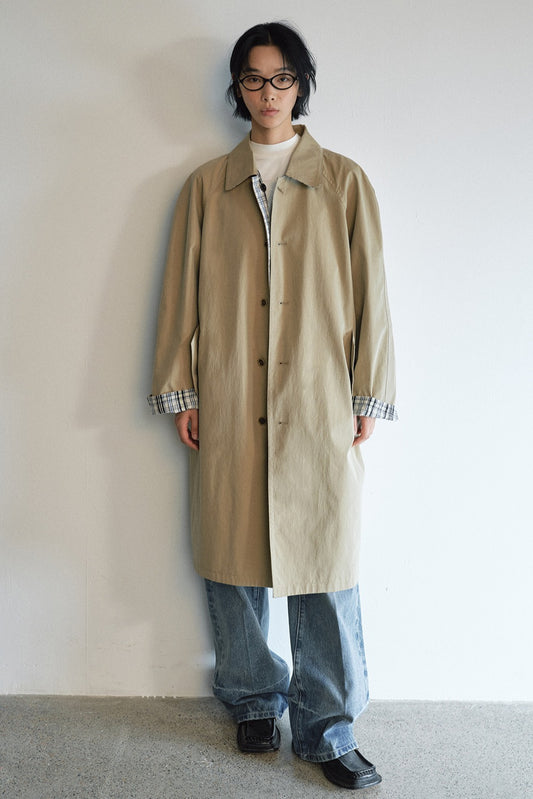 Cotton blend double-sided trench coat | 2 color