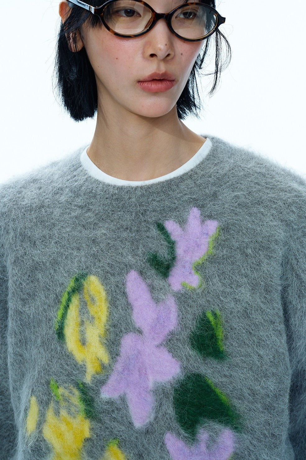 Alpaca blend soft and cozy jacquard sweater | 4 color
