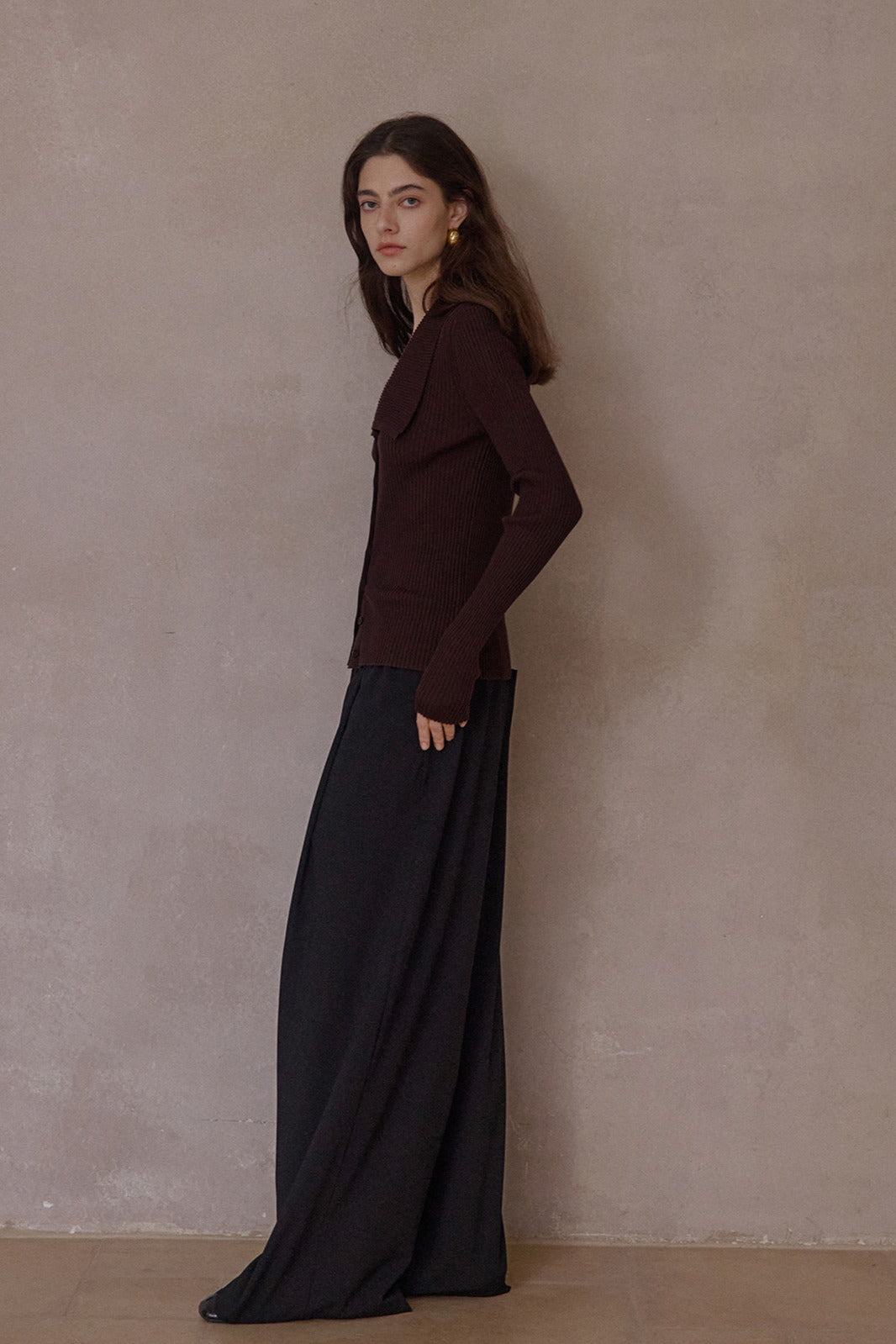 Lightweight thin wide-leg drape casual pants | 2 color