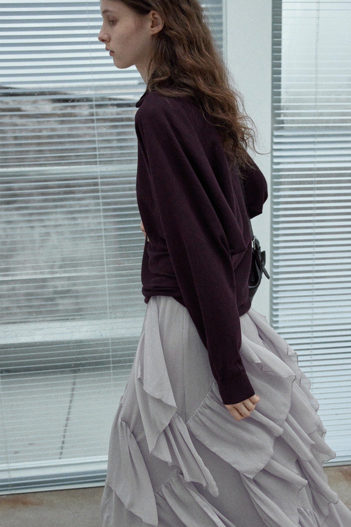Wool containing soft and elastic waisted top | 7 color