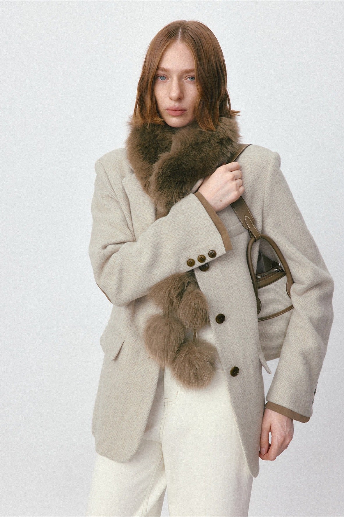 Fox fur fluffy soft touch scarf | 3 color